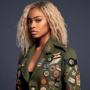 Army Green Military Glam Jacket