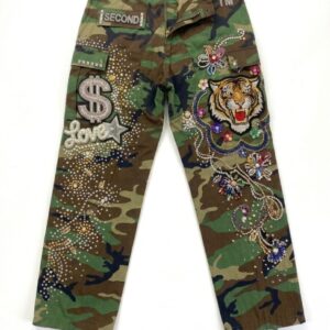 Woodland Camo Embellished Pants